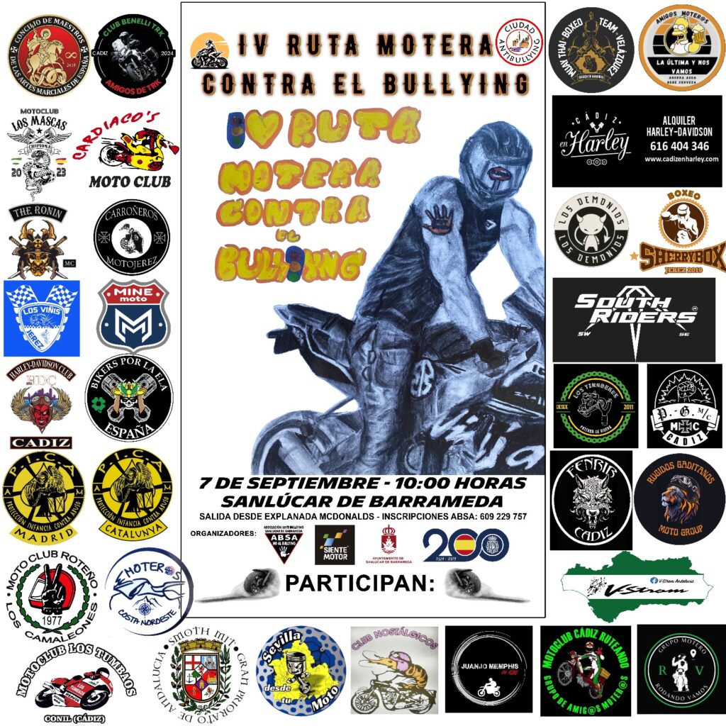 Motoclubs participantes en la IV Ruta Motera contra el Bullying 2025